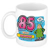 Bellatio Decorations cadeau mok - 85 weegt zwaarder dan verwacht - keramiek - 300 ml - feest mokken