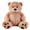 Teddy beer knuffel van zachte pluche - 64 cm zittend/100 cm staand - Knuffelberen
