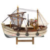 Vissersboot schaalmodel - Hout - 20 cm - Maritieme boten decoraties voor binnen - Beeldjes