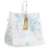 Items Deurstopper Flowers - 1 kilo gewicht - met deco kwastje - multi kleur blauw - 18 x 17 cm - Deurstoppers