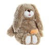 Konijn/haas bruin knuffeldier van zachte pluche - 28 cm staand - bruin - Knuffeldier