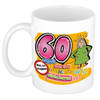 Bellatio Decorations cadeau mok 60 jaar - daar gaan je wilde haren - keramiek - 300 ml - feest mokken