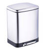 Dirt Devil Pedaalemmer 2 x 12L - Afvalscheidingprullenbakken - Soft Close Mechanisme - 37 x 34,4 x 50,3 CM - Zilver