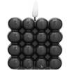 Blokker Bubble LED kaars 7,5x7,5cm zwart