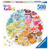 Ravensburger Puzzel 500 stukjes Round puzzle - Circle of colors - Desserts/pastries