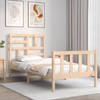 vidaXL Bedframe met hoofdbord massief hout 90x200 cm