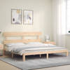 vidaXL Bedframe met hoofdbord massief hout 200x200 cm