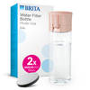 BRITA Waterfilterfles VITAL 0,6L Zacht Oranje incl. 2 MicroDisc Waterfilters