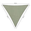 Shadow Comfort driehoek 3x3x3m Green met Bevestigingsset