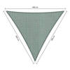 Shadow Comfort driehoek 4x4x4m Country Blue met Bevestigingsset