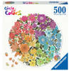 Ravensburger Puzzel 500 stukjes Round puzzle - Circle of colors - Flowers