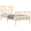 vidaXL Bedframe met hoofdbord massief hout