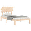 vidaXL Bedframe met hoofdbord massief hout 100x200 cm