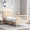 vidaXL Bedframe met hoofdbord massief hout