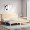 vidaXL Bedframe met hoofdbord massief hout 200x200 cm