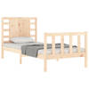 vidaXL Bedframe met hoofdbord massief hout