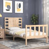 vidaXL Bedframe met hoofdbord massief hout