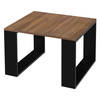 Salontafel 65x65x40 cm Walnoot/Zwart ML-Design