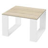 Salontafel 65x65x40 cm eiken look/wit ML-Design