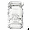 Voedselopslagcontainer Bormioli Rocco Officina Transparant Glas (6 Stuks) (1,15 L)