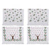 HAES DECO - Gastendoek / handdoek - 40x66 cm - 100% Katoen - Holly Christmas