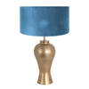 Steinhauer Brass tafellamp blauw metaal 62 cm hoog