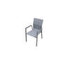 Giga Meubel - Dining Tuinstoel Aluminium Antraciet - Zithoogte 45cm - Stoel Quin