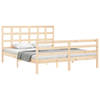 vidaXL Bedframe met hoofdbord massief hout