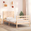 vidaXL Bedframe met hoofdbord massief hout