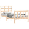 vidaXL Bedframe met hoofdbord massief hout