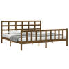 vidaXL Bedframe met hoofdbord massief hout honingbruin 200x200 cm