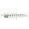 vidaXL Bedframe met hoofdbord massief hout wit 200x200 cm