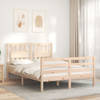 vidaXL Bedframe met hoofdbord massief hout