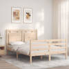 vidaXL Bedframe met hoofdbord massief hout