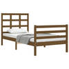 vidaXL Bedframe met hoofdbord massief hout honingbruin 90x200 cm