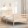 vidaXL Bedframe met hoofdbord massief hout 100x200 cm