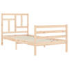 vidaXL Bedframe met hoofdbord massief hout