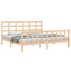 vidaXL Bedframe met hoofdbord massief hout 200x200 cm