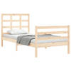 vidaXL Bedframe met hoofdbord massief hout 90x200 cm