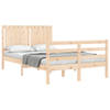 vidaXL Bedframe met hoofdbord massief hout