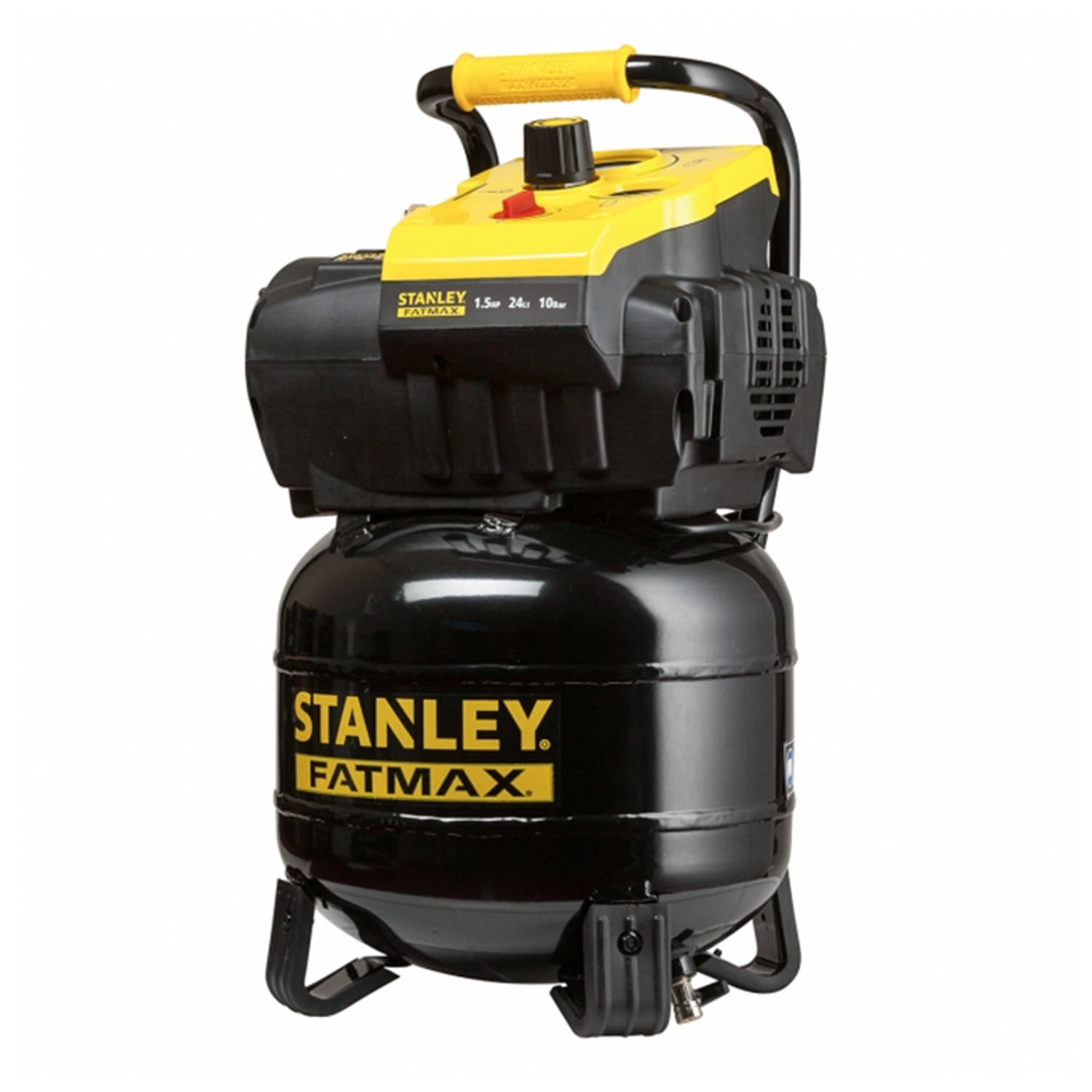 Stanley Luchtcompressor FMXCM0021E TAB 200 10 24V 24L 10Bar Olievrij Metaal Geel Zwart