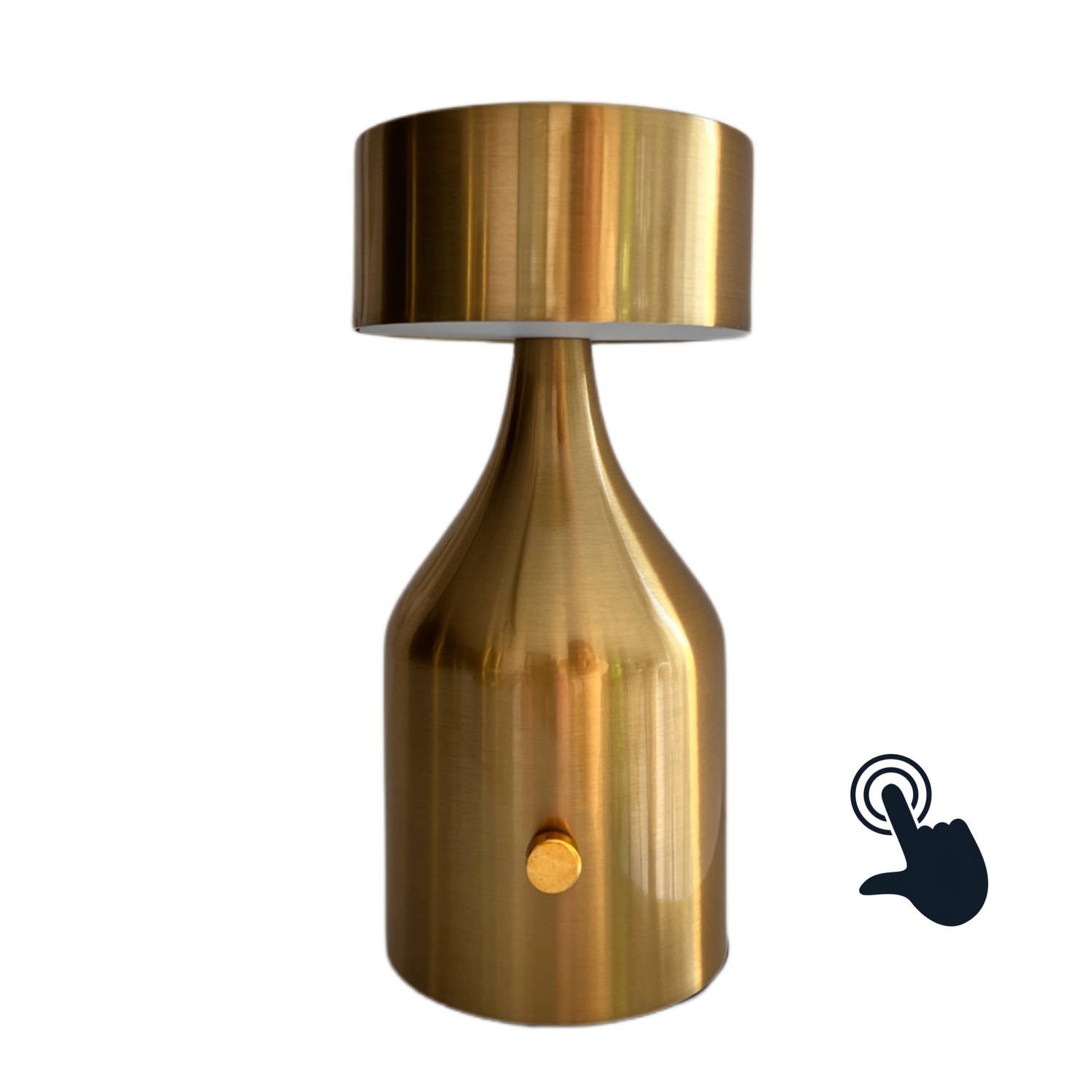 Design Led Diner tafellamp Glam Goud - Touch bediening - Dimbaar (Met ingebouwde Accu)