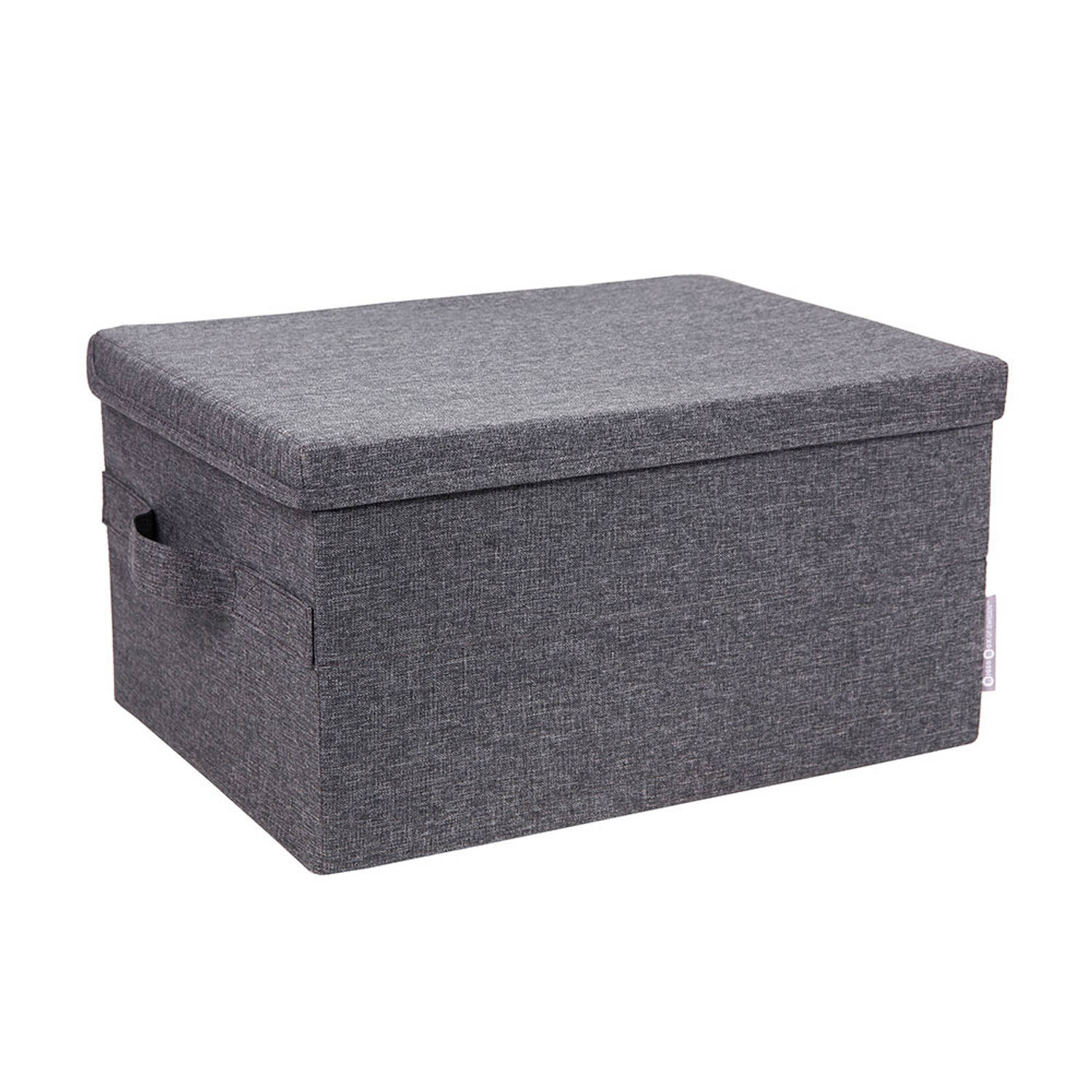 Bigso Box of Sweden  Stoffen opbergbox grijs  - Stapelbaar, Met deksel, Opvouwbaar