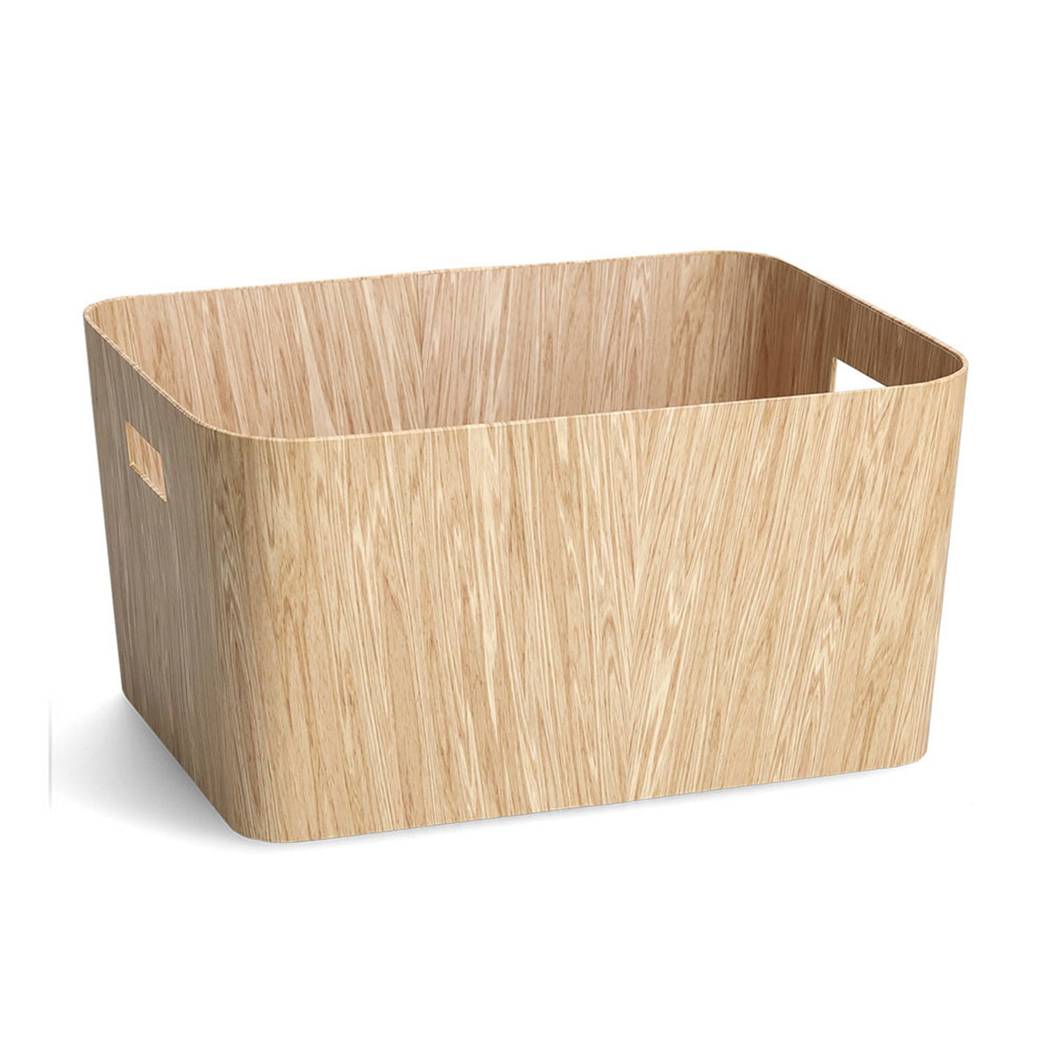 Zeller Present Kartonnen opbergboxen met houtlook - Bruin - Decoratief