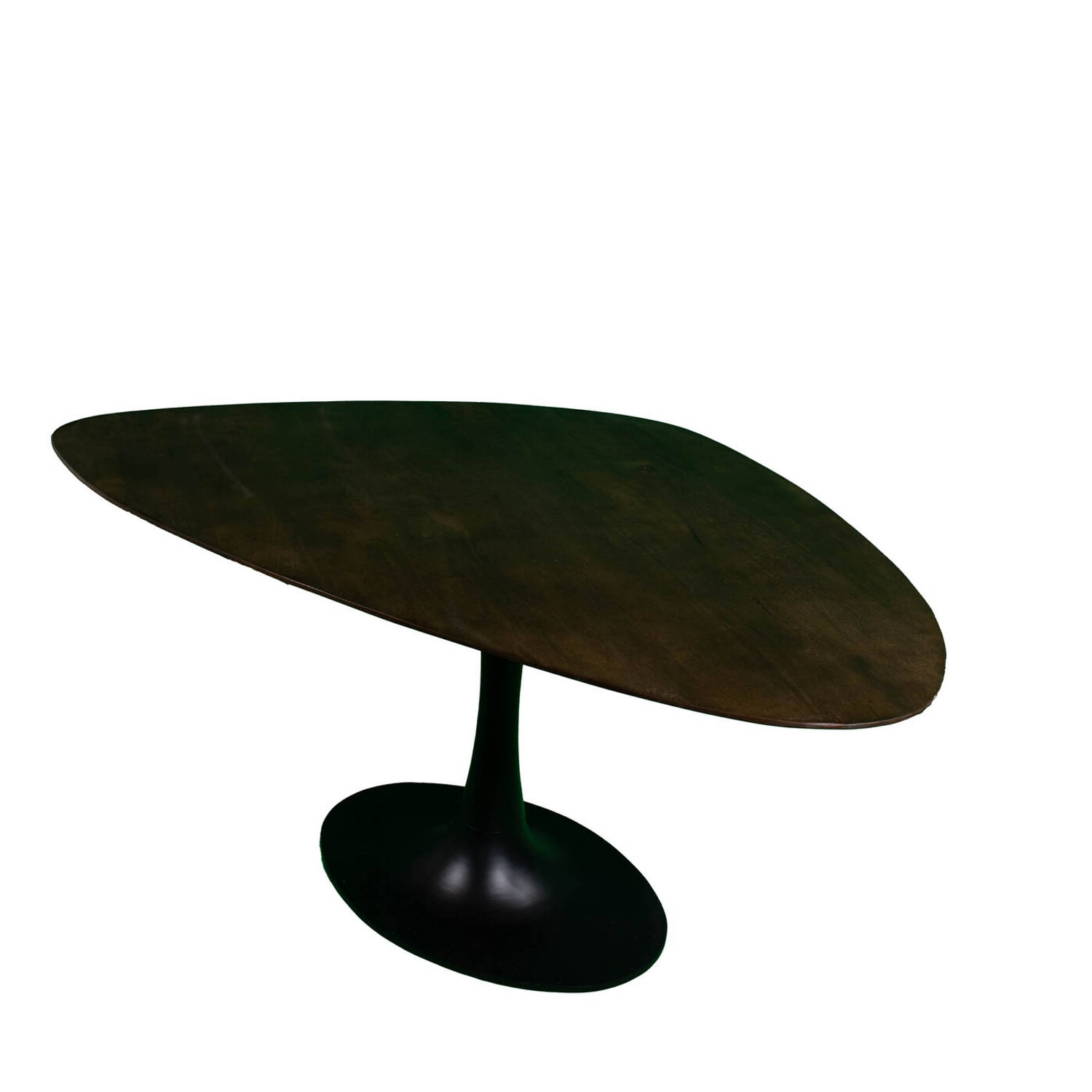 Giga Meubel Eettafel Kiezel Bruin 160cm O-Poot Tafel Owen