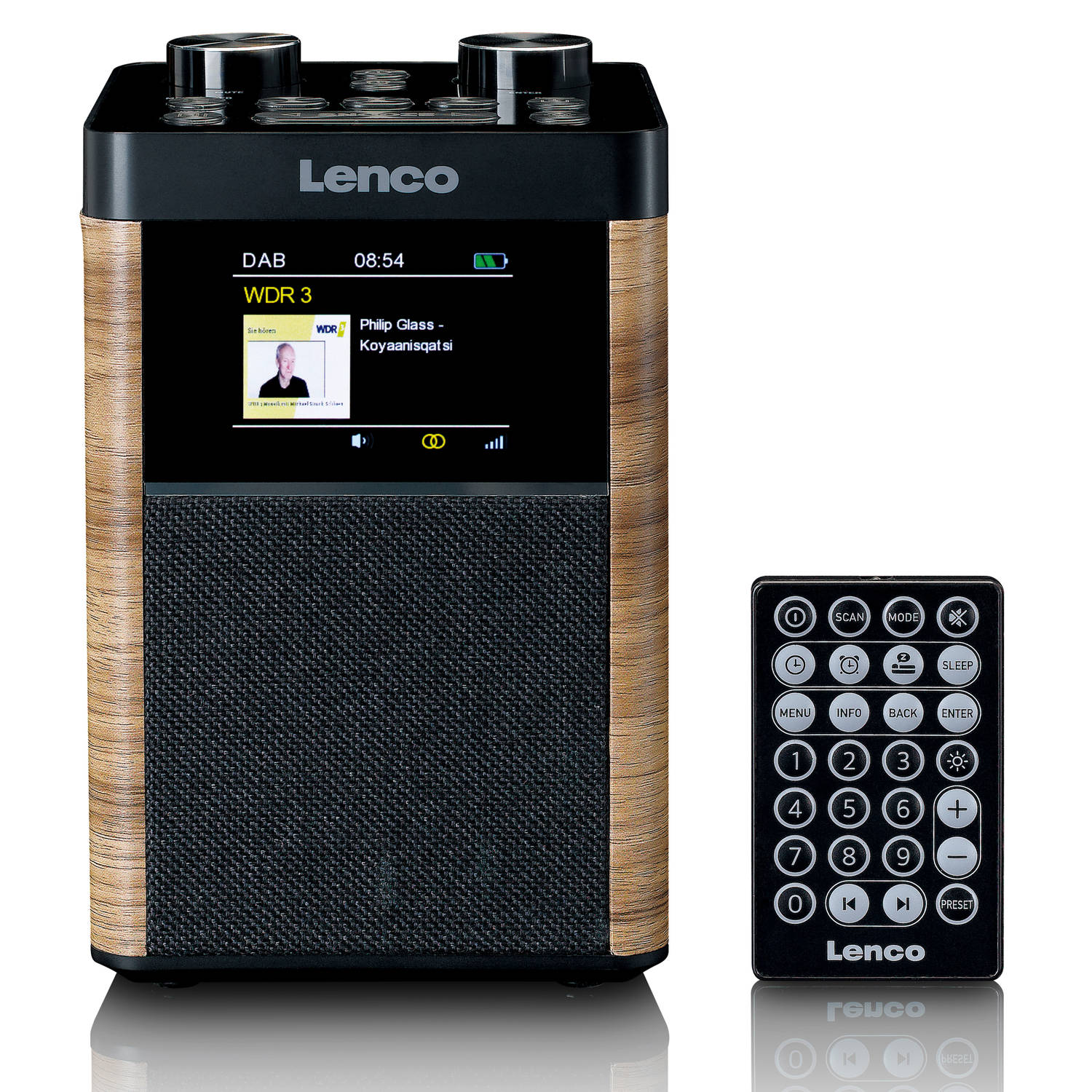 LENCO PDR-060WD - Portable DAB+/FM Radio Bluetooth, 10W Speaker, 14H Batterij - Zwart