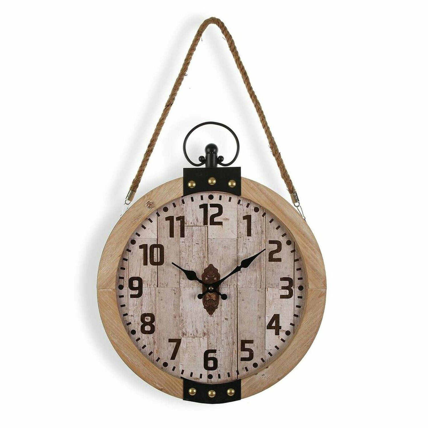 Muurklok Versa o CLOCK Hout MDF (40 x 6,5 x 47 cm)