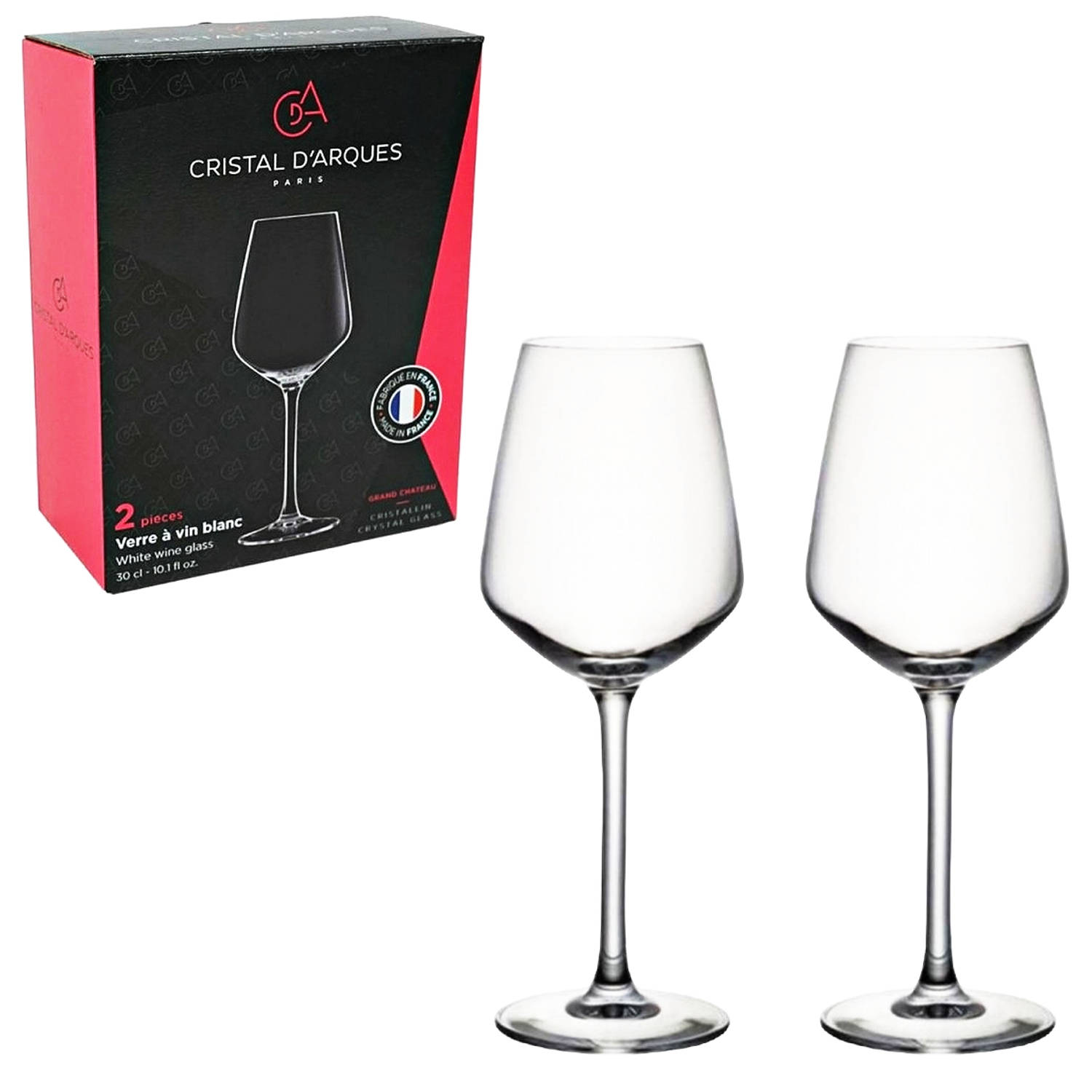 Cristal d'Arques - Set van 2 witte wijnglazen - 300ml