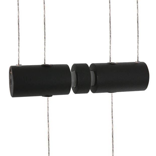 Steinhauer Hanglamp Piola 3 lichts L 120 cm zwart