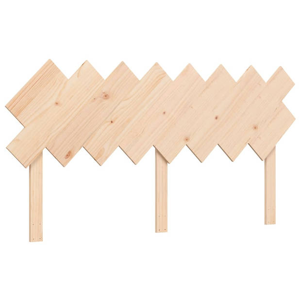 vidaXL Bedframe met hoofdbord massief hout 160x200 cm